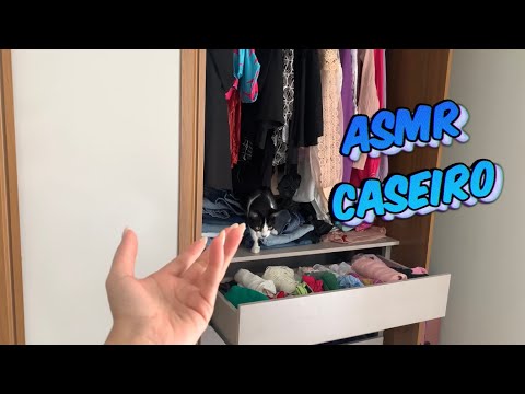 ASMR CASEIRO | tour pelo meu guarda-roupa e armário do banheiro #asmrcaseiro