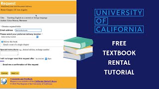 Watch this to find out you can get free textbook rentals for up one
year through the uc interlibrary loan program. is available not only
current u...