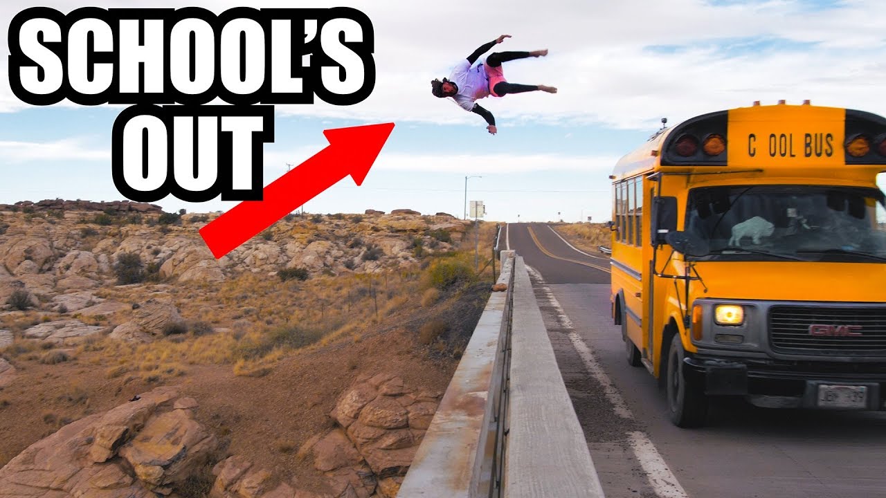 ** JUMP OFF MOVING SCHOOL BUS!!! ** YouTube
