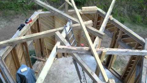 WOODEN HOUSE & STRAW WALLS & RECIPROCAL ROOF @ A LOT OF FUN