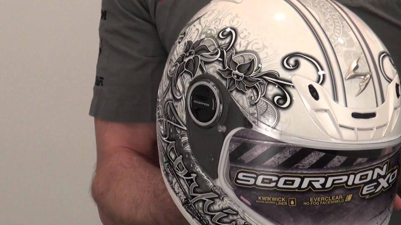 Scorpion EXO-400 Ann Pearl White Helmet 