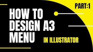 Adobe Illustrator Design tutorial : How to design menu ?