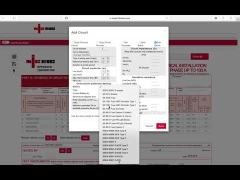 Creating circuits in Certificate view