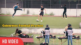 Tiger Shroff with GF Disha Patani and Arjun Kapoor Playing Football