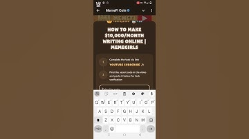 MemeFi | How To Make $10,000/Month Writing Online | today 17 October 2024 video code