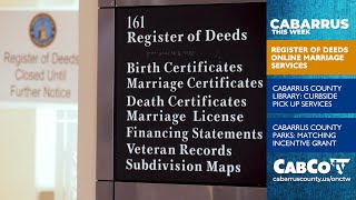 Cabarrus This Week  |  Online Marriage Licenses