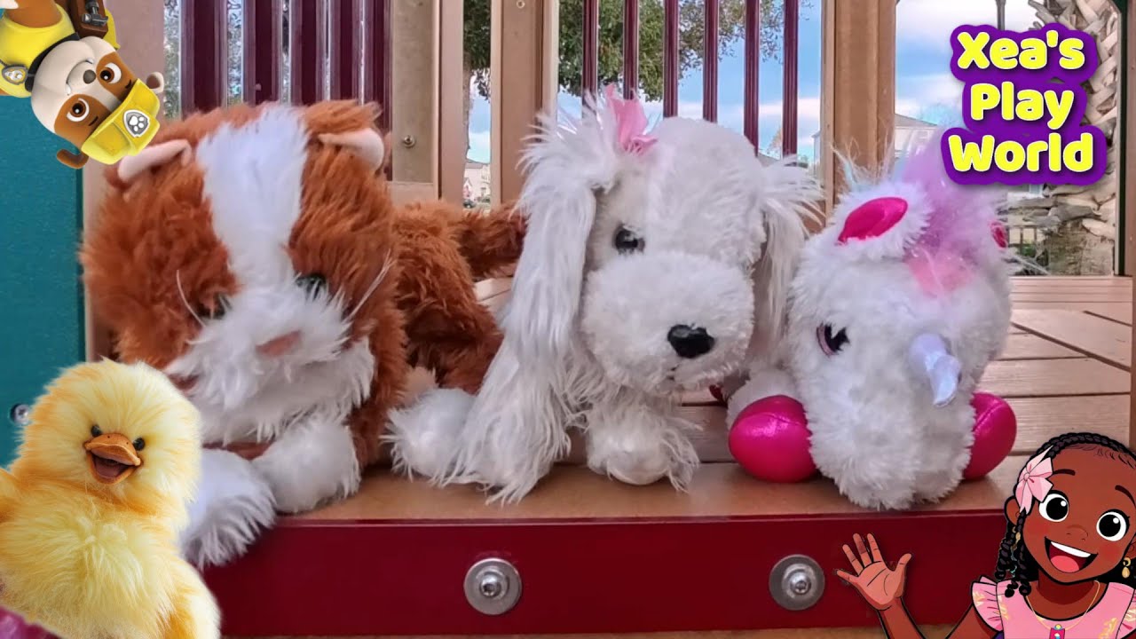 Marshmallow and Friends Go to the Playground With Xea!