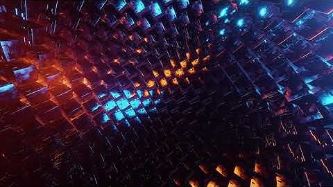 Free 4K Animation. Abstract animation of random rotating metal cubes. Infinitely looped animation.