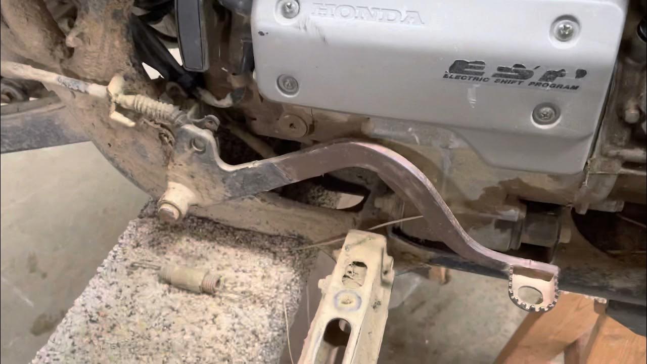 Fixing brake pedal on Honda Rancher 350 - YouTube