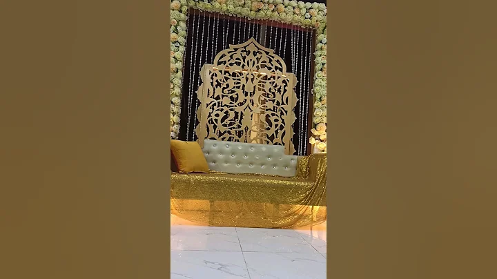 Wedding stage decoration Wedding stage backdrop|Flower arch backdrop|Wedding decoration #shorts