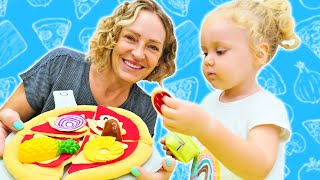 Kız oyunları. Nicole ve Derin pizza yapıyorlar. Yemek oyunu.