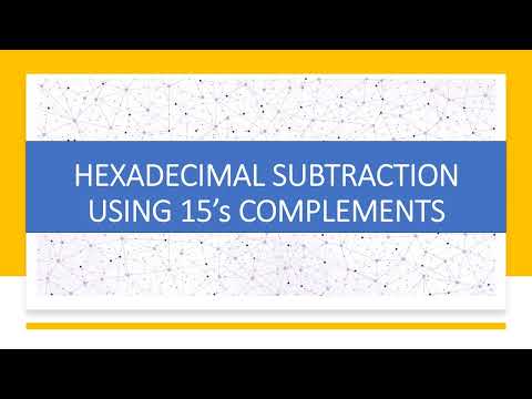 HEXADECIMAL SUBTRACTION USING 15'S COMPLEMENT | DIGITAL LOGIC DESIGN | NUMBER SYSTEM