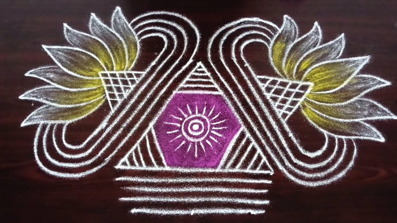 ராமநவமி ஸ்பெஷல் படிக்கோலம்//Friday padikolam//பங்குனி உத்திரம் ஸ்பெஷல் தாமரை கோலம்//Latha kolam