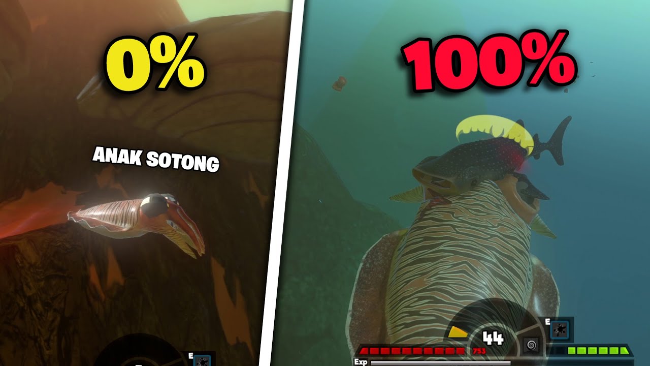 Gua Jadi SOTONG Dari KECIL Sampai Jadi KRAKEN Di Feed And Grow Fish