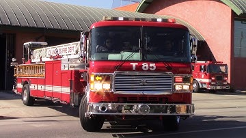 LAFD Light Force 85 Responding from Station 64 (Timberwolf Siren)