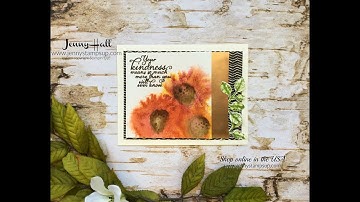 Watercolor sunflowers using Stampin Up products with Jenny Hall
