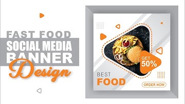 How to Make Creative Social Media Food Banner Design in Learn CorelDRAW - Simple Technique
