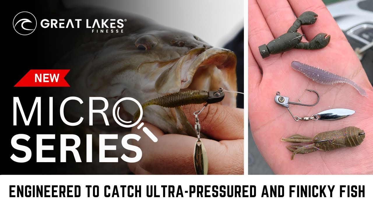 The new MICRO SERIES by Great Lakes Finesse - Micro baits for super finicky fish.