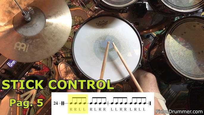 STICK CONTROL - Short Roll Combinations ( 1-6 ) by: George Lawrence Stone 