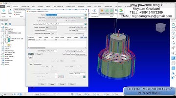 Helical postprocessor in powerMILL