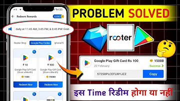 Rooter App Redeem Problem Solved | Rooter App Redeem Fix Time 2025 | Rooter Coupon Redeem Timing