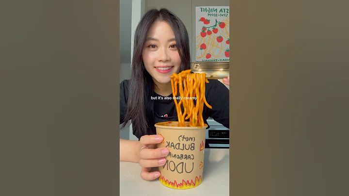 Trying my homemade buldak carbonara instant noodles! 🔥🍜