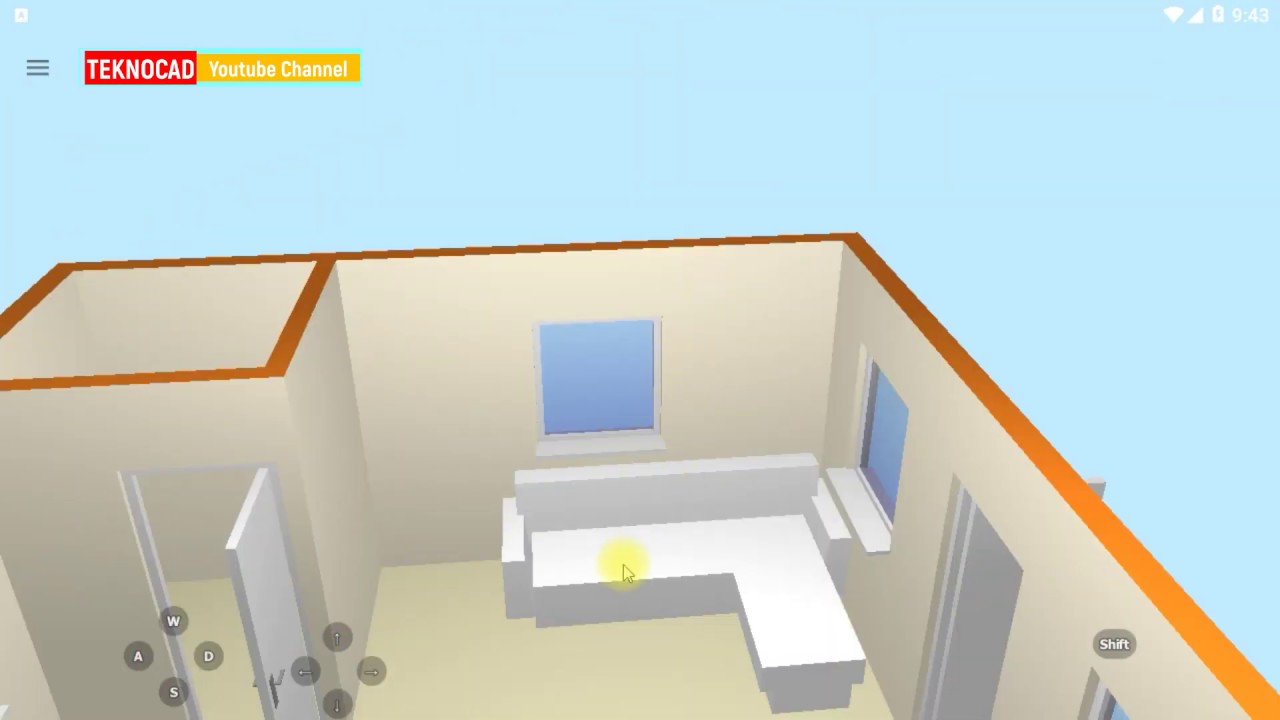 Membuat Denah  3D Rumah  Minimalis 2 Lantai Menggunakan 