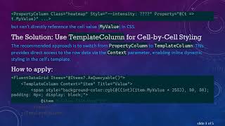 How to Style Individual Cells in FluentDataGrid for a Heatmap Effect