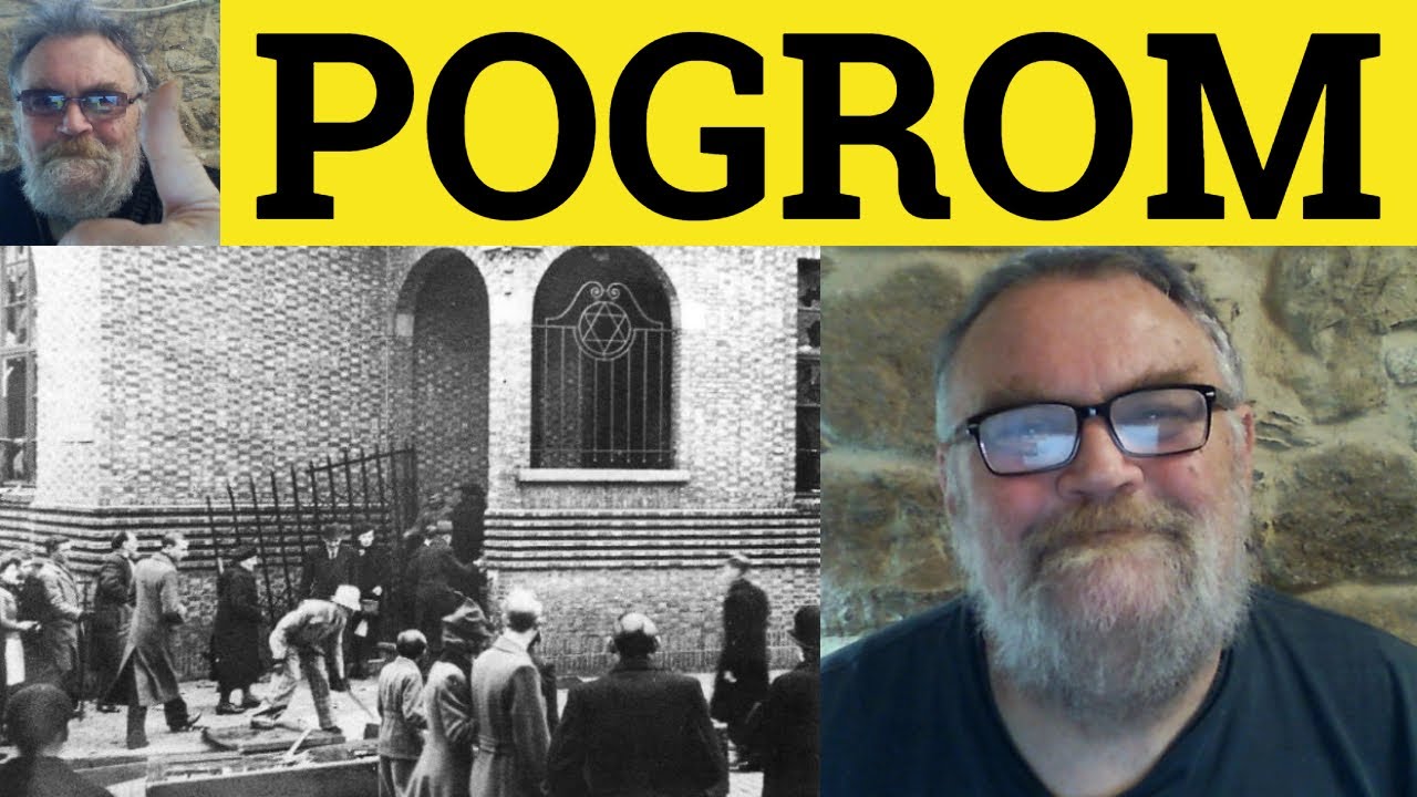 🔵 Pogrom Meaning - Pogrom Examples - Pogrom Definition - Russian in English - Pogrom