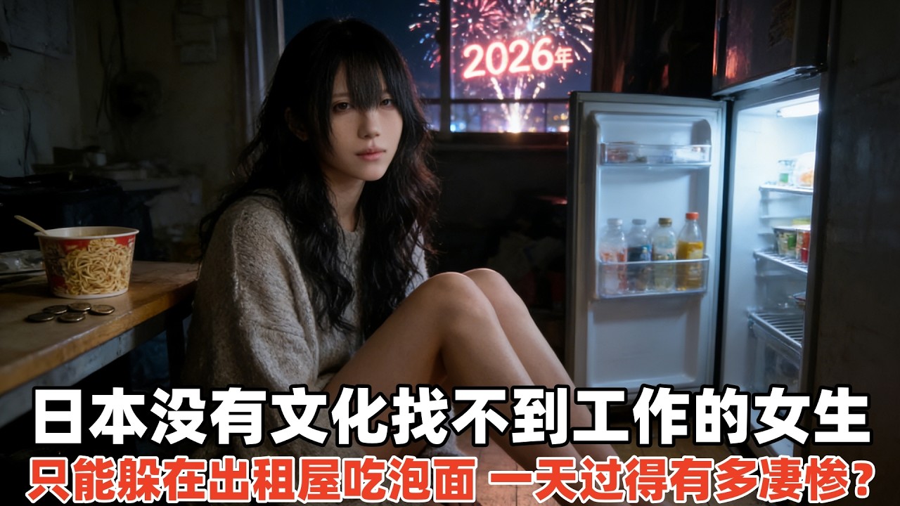 日本没文化的女生，找不到工作只能吃泡面，一天过得有多凄惨？