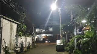 mentahan video lampu jalan malam hari