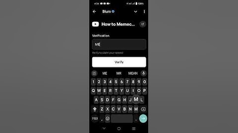 How to memecoin? Blum Keyword Verification.