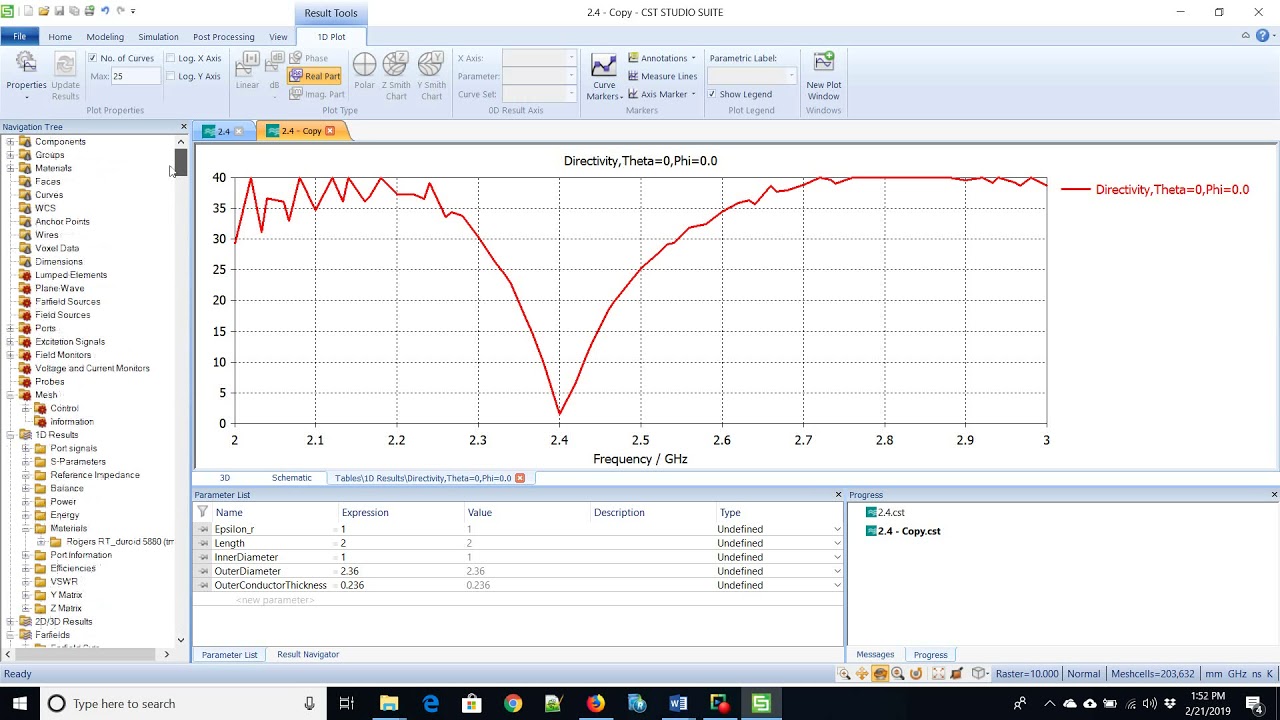 Axial Ratio vs Frequency in CST - YouTube