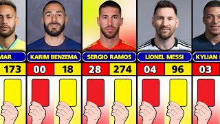 How Many Yellow And Red Cards Famous Footballers Have?