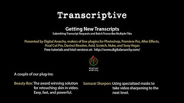 [OBSOLETE -- see description for new video]  Requesting New Transcripts in Transcriptive