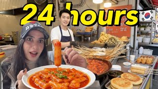 🇰🇷24 HOURS KOREAN STREET FOOD CHALLENGE in Busan 
