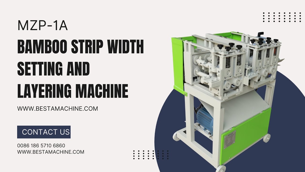 Layering Machine Bamboo Strip Width Setting and Layering Machine (MZP-1A) - YouTube