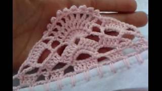 Barrado de crochê carreira única#19