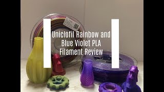 Unicofil Rainbow and Blue Violet PLA Filament Review