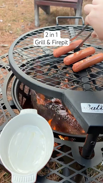 2 in 1 Grill & Firepit combo! | Backyard must have #grill #firepit #cozy