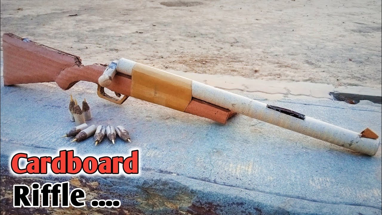 Realistic Cardboard Rifle That Shoots | DIY Sniper Gun Made with ...