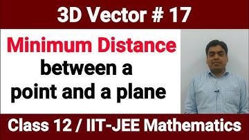 Minimum Distance between of a point and a plane | Class 12 | JEE Mathematics
