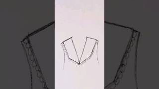 How to draw a collar step by step with easy fast way 15