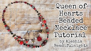 Queen of Hearts Beaded Necklace Tutorial #softflexcompany