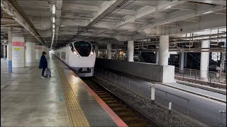 E657系K7編成 [1号車9号車ふくしまDCロゴ] が北千住駅3番線を通過するシーン (2026.4.20.10:29)