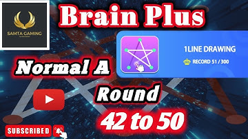Game Brain Plus _ 1 Line Drawing _ Normal A _ Round 42 to 50