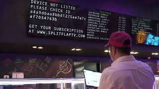 Split-Flap Tv In Action At Daniels Bakery In Santiago, Chile. 5 Displays Showing Retro Pricelists.