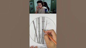 HOW TO DRAW BAMBOO IN SIMPLE STROKES #shorts