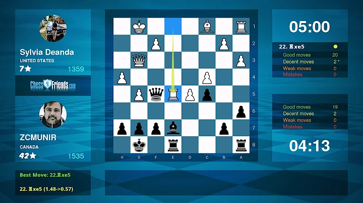 Chess Game Analysis: Sylvia Deanda - ZCMUNIR : 0-1...