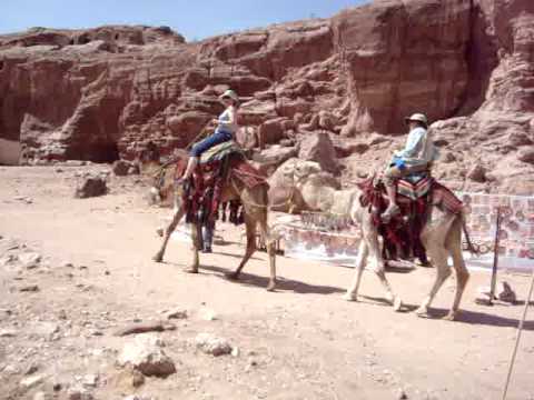 Petra Camel Ride: Nancy and Deb